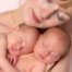 Mother Holding Twins