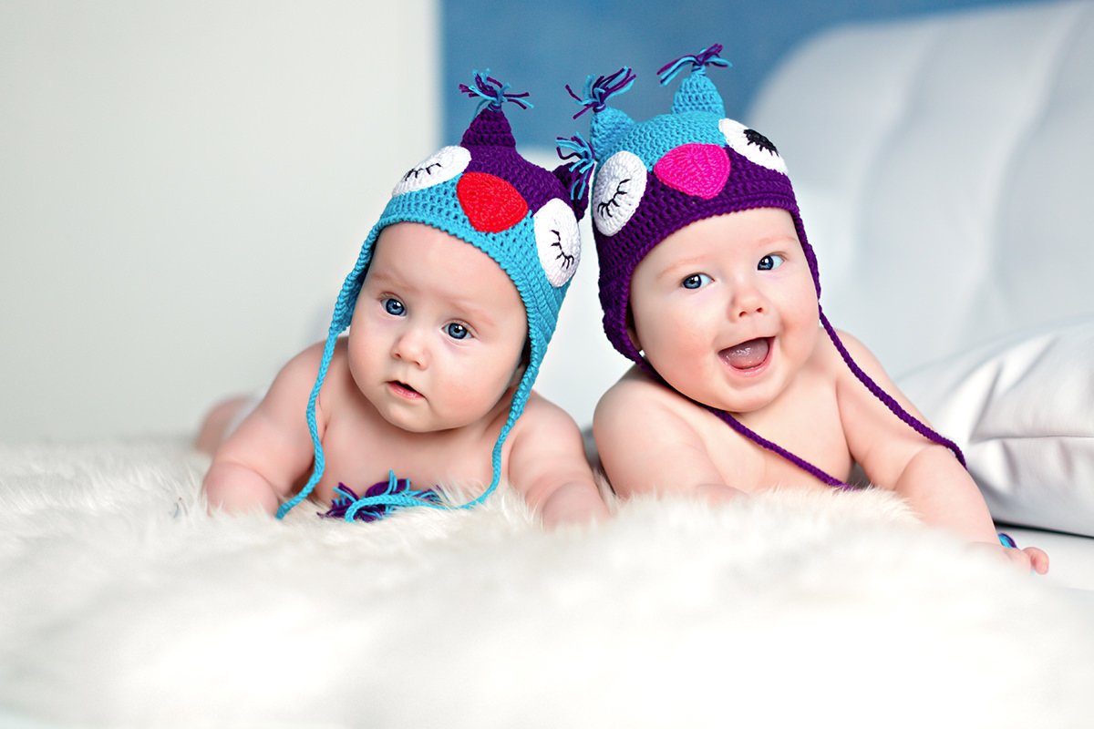 Babies with Owl Beanies