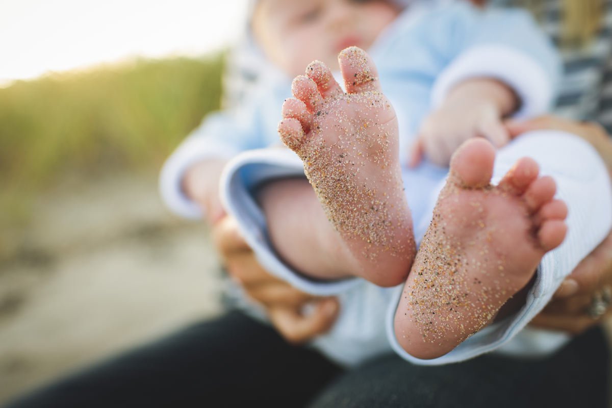 baby with Sand on Feet Baby with Sand on Feet